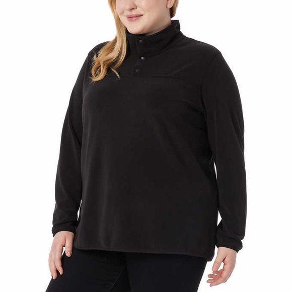32 Degrees Ladies' Snap Arctic Fleece Pullover - Picture 1 of 3
